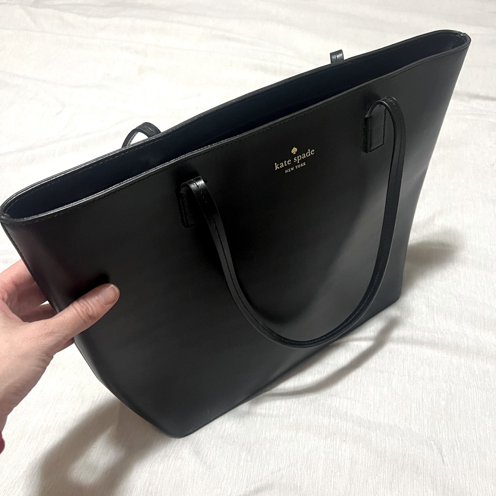 Kate Spade black large tote- used once